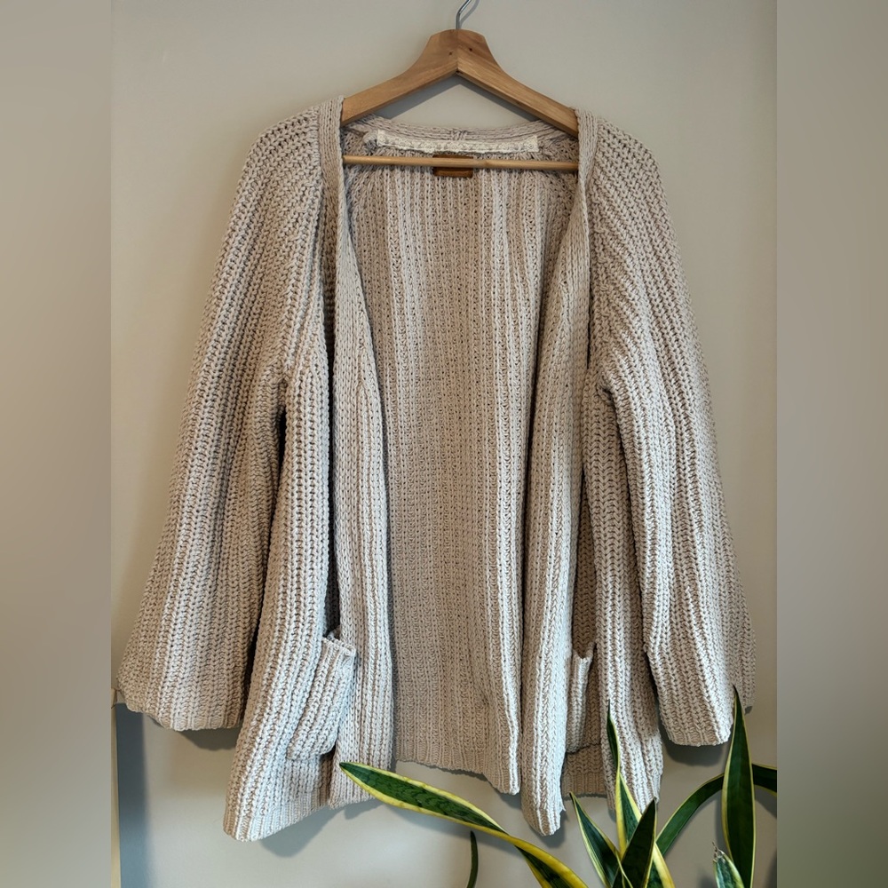 POL Oatmeal Chunky Cardigan